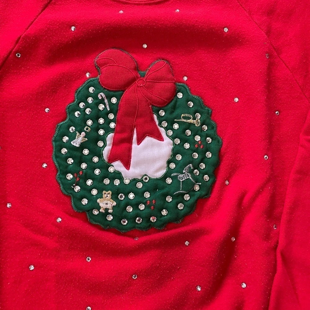 Vintage Holiday Sweatshirt - Bedazzled*** - Picture 3 of 5